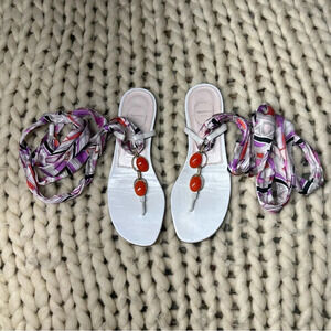 EMILIO PUCCI Satin Jewel Sandal 39